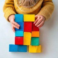 Toddler enjoying independent play at Koorooma Playschool